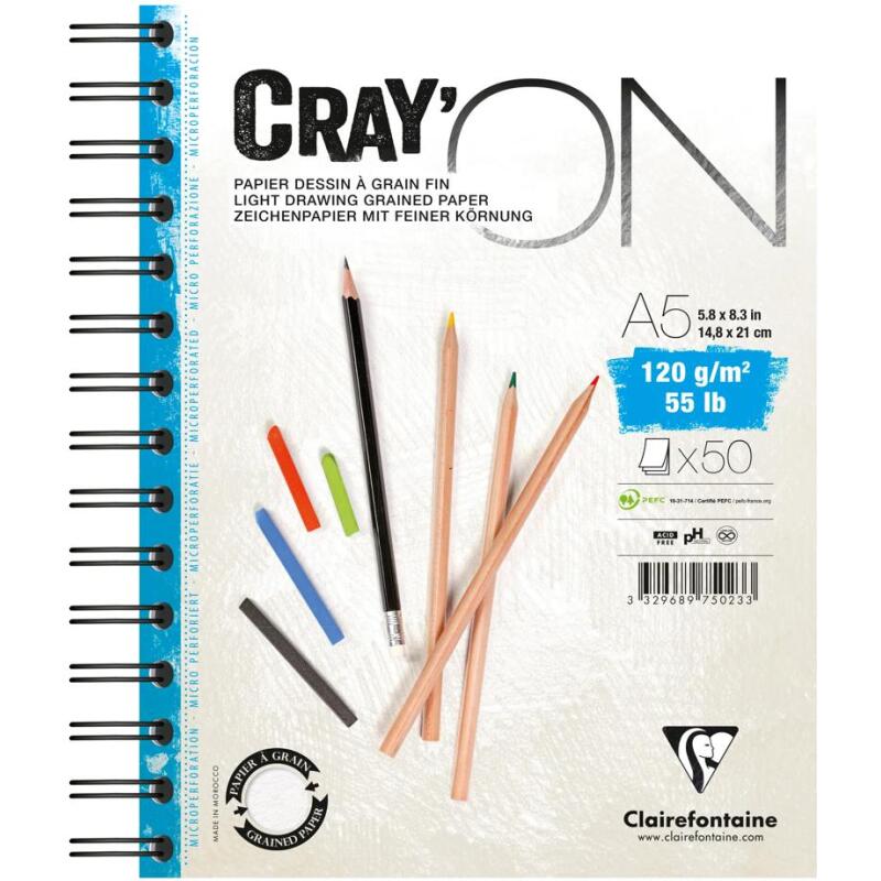 Cray'ON bloc spiralé 50F A5 120g