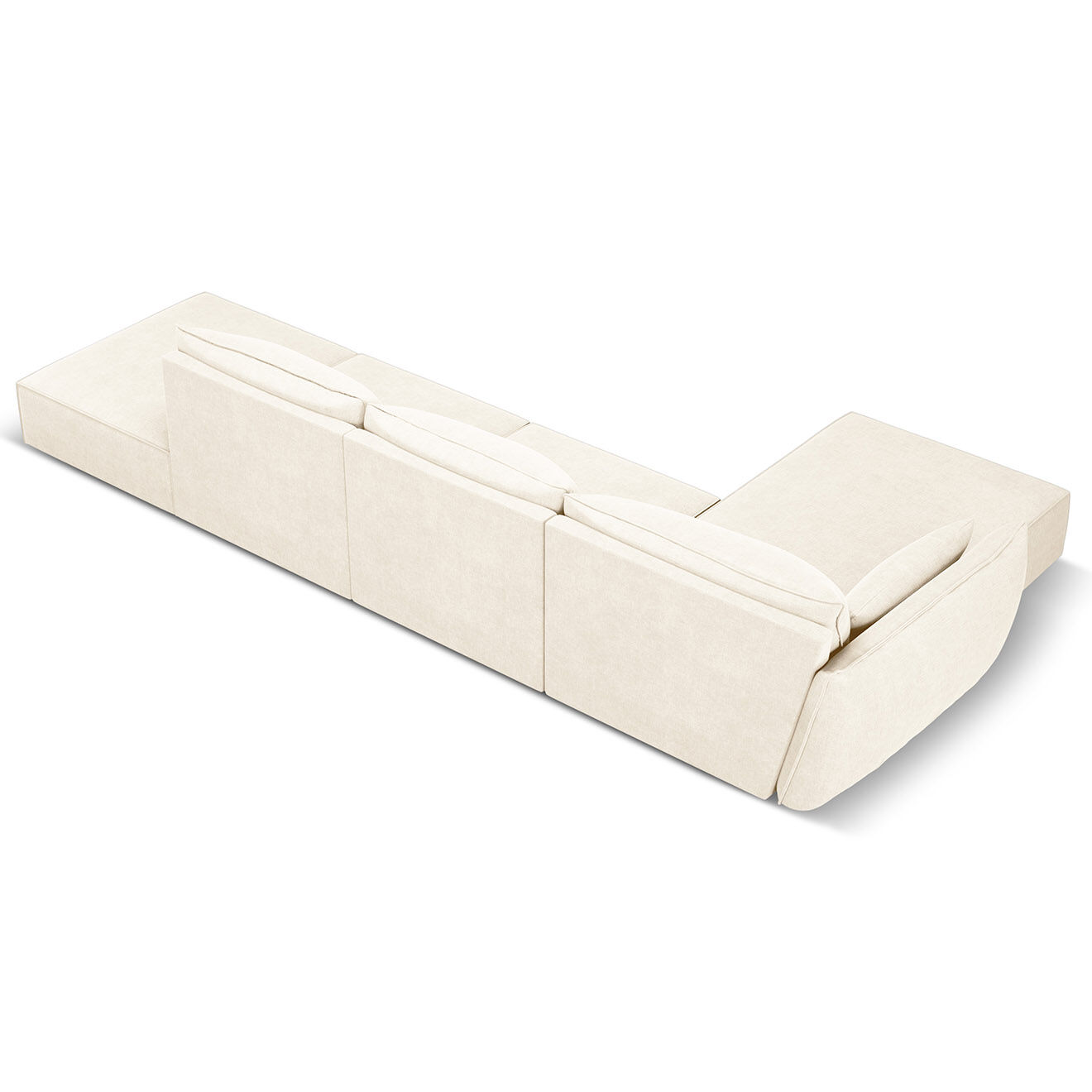 Mazzini Sofas Canapé D'Angle Gauche Vanda 5 Places 1 beige clair - 386x166x85 cm