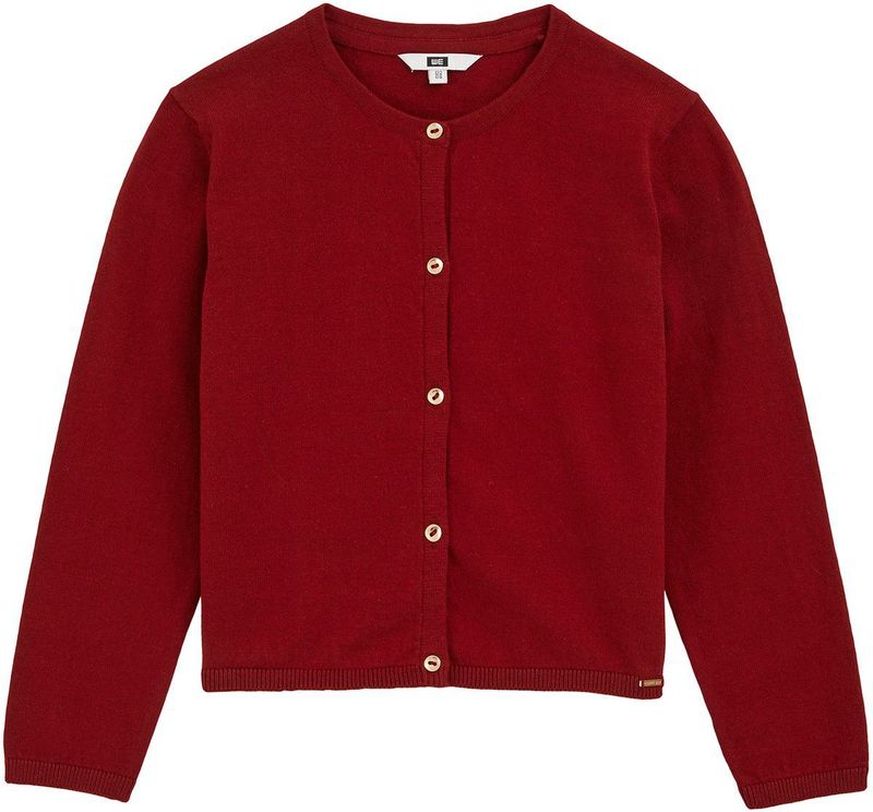 WE Fashion - Vest - Katoen - Lange Mouwen - Ronde Hals - Knoopsluiting