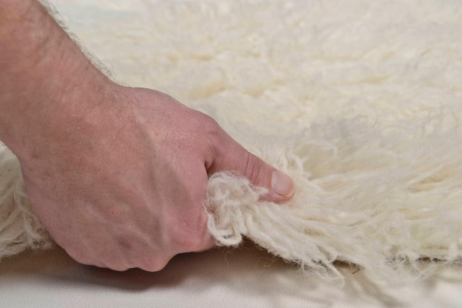 THEKO Wollteppich »FLOKOS 1250« rund 40 mm Höhe original griechischer Flokati, Hochflor, Uni-Farben, reine Wolle