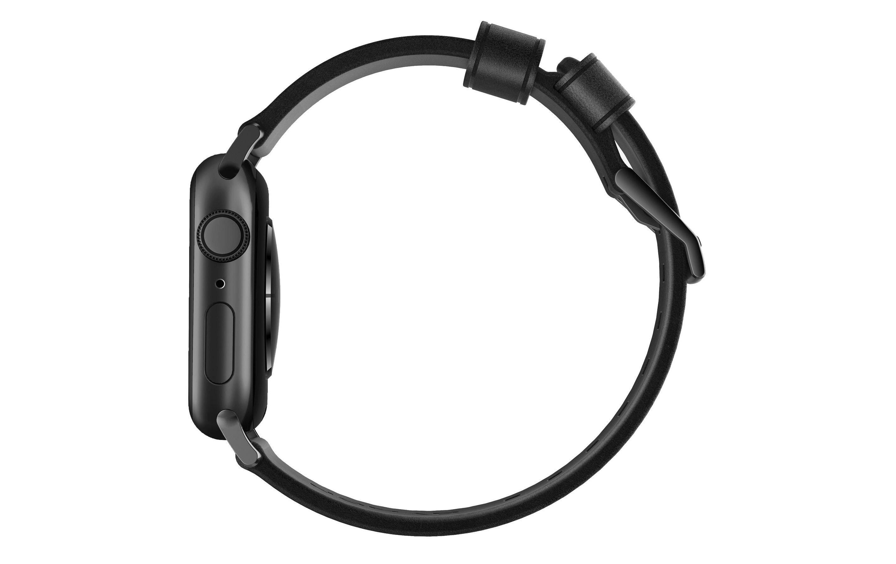 Lederarmband Modern Strap Apple Watch Schwarz/SchwarzPremium-Lederarmband für die Apple Watch