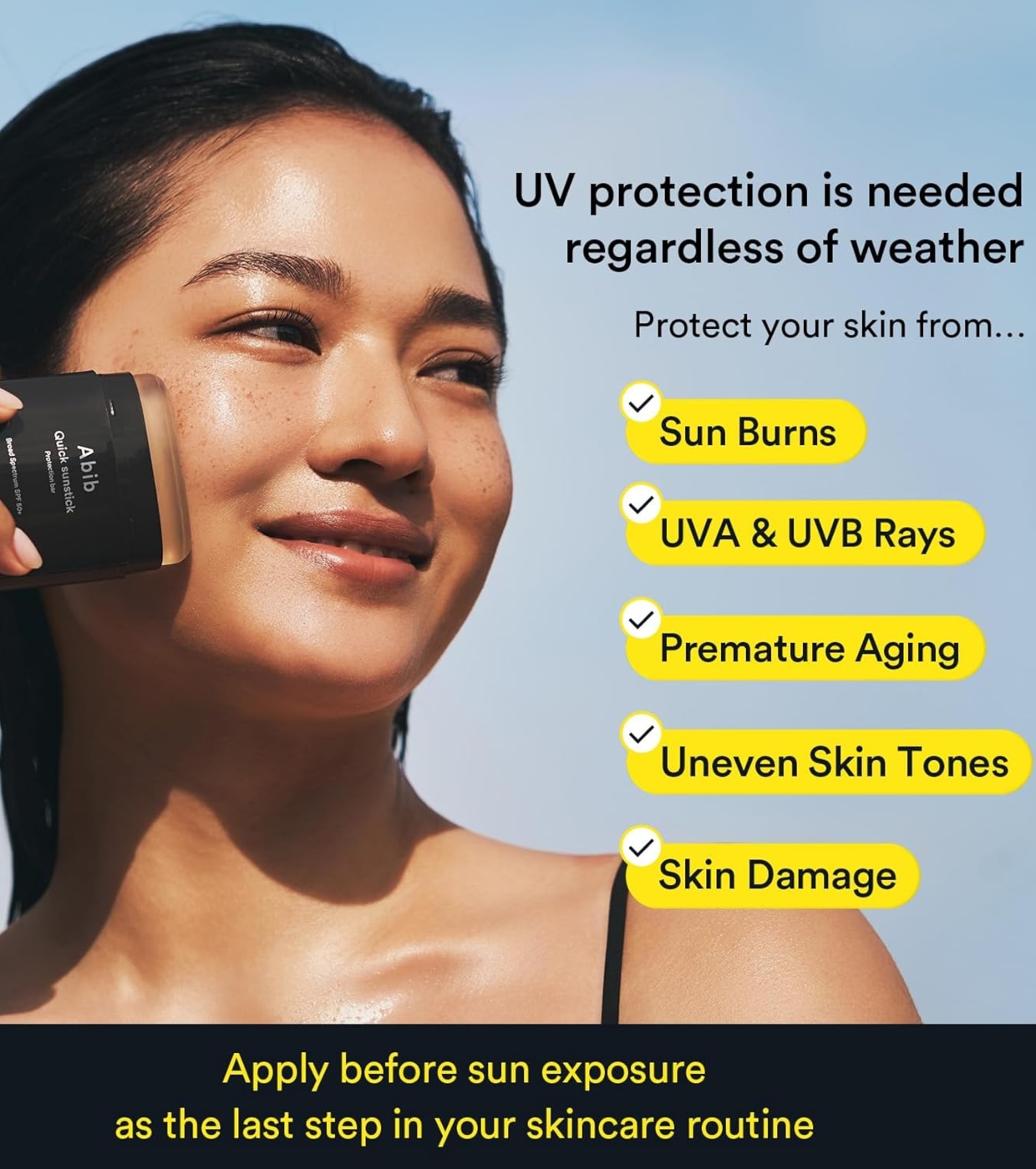 Abib - Protetor solar facial em bastão Quick Sunstick SPF50+ PA++++
