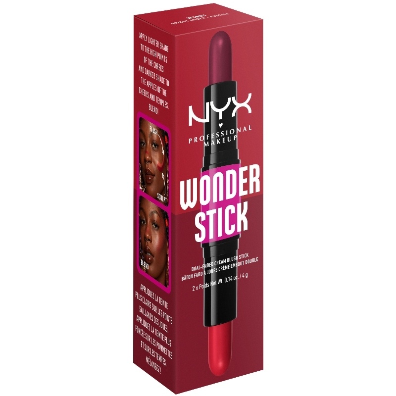 NYX Prof. Makeup Wonder Stick Dual-Ended Cream Blush Stick 8 gr. - 05 Bright Amber + Fuchsia