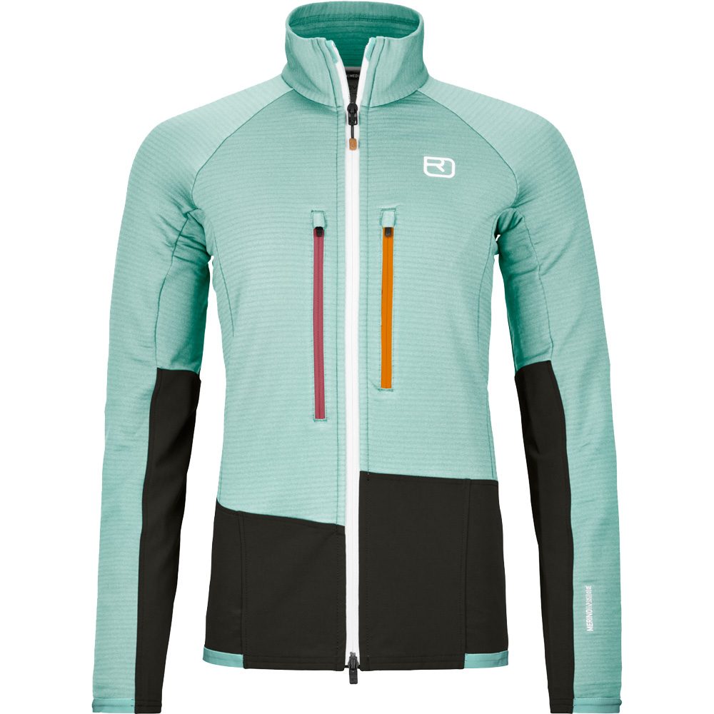 ORTOVOX Fleece Rib Jacke Damen aquatic ice