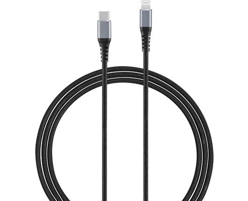 Andersson USB-C - Lightning Braided Black/Space Gray 1,5m