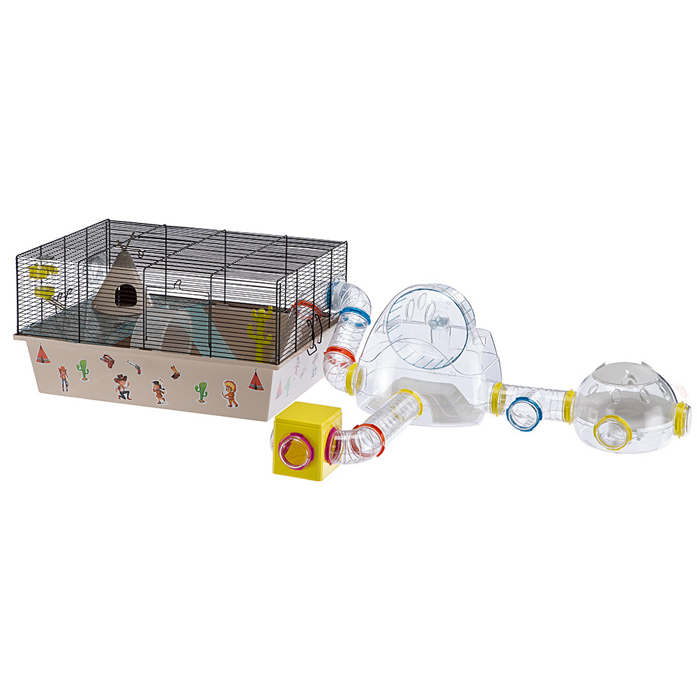 Accessoires rongeurs ferplast gym hamsters roue sport module d’habitation