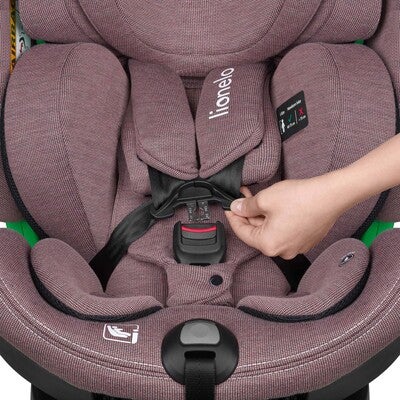 Lionelo Harmony i-Size Bilstol, Pink Mauve Bamboo