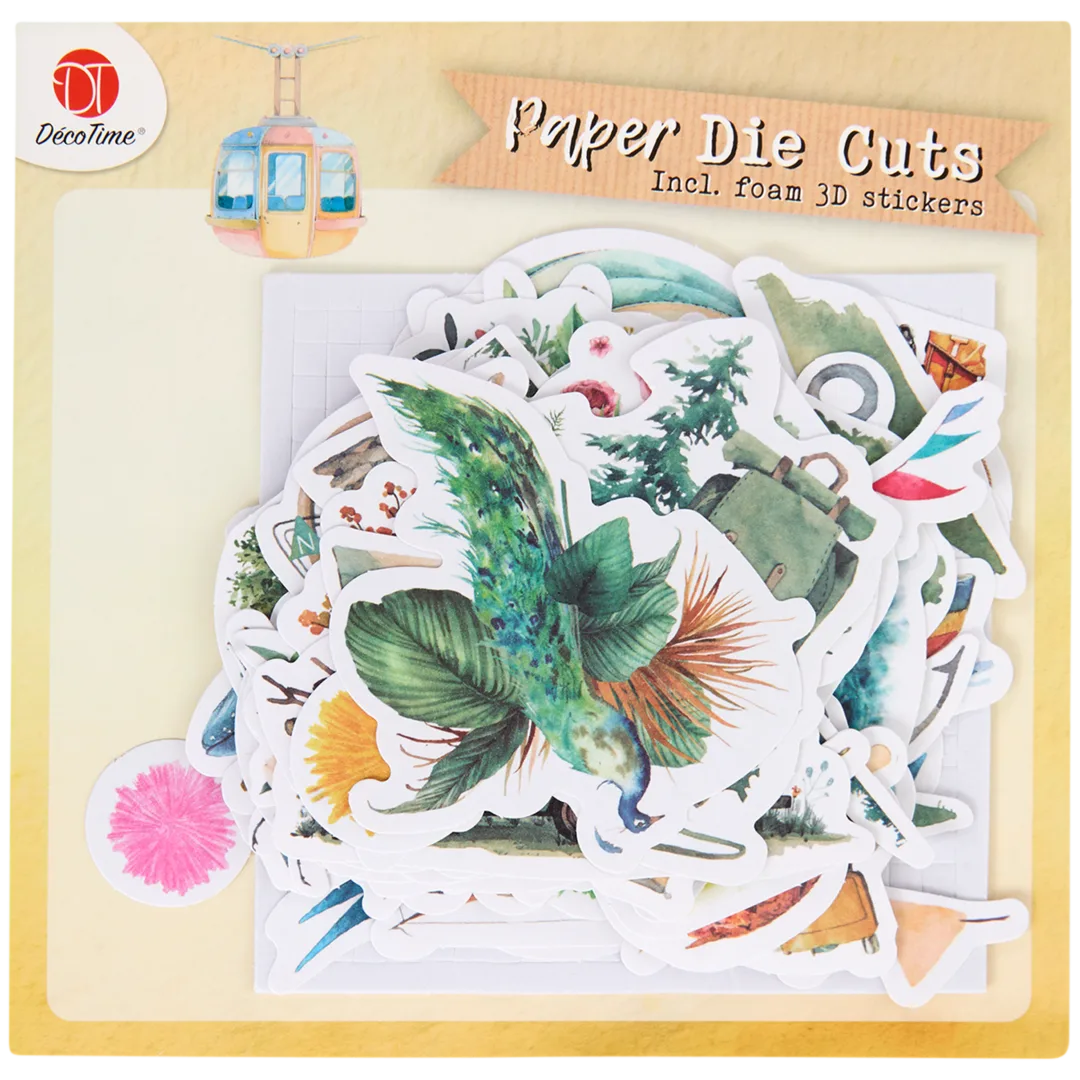 DécoTime papier figuurtjes met 3D stickers Diverse varianten