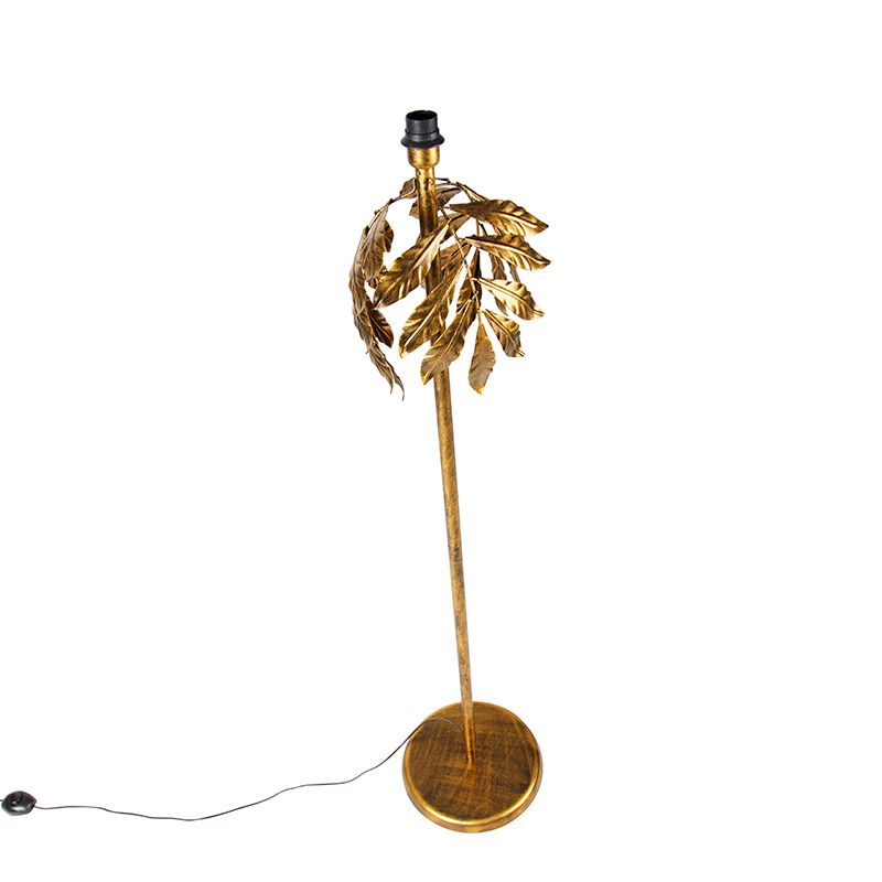 Vintage vloerlamp antiek goud 30 cm zonder kap - Linden