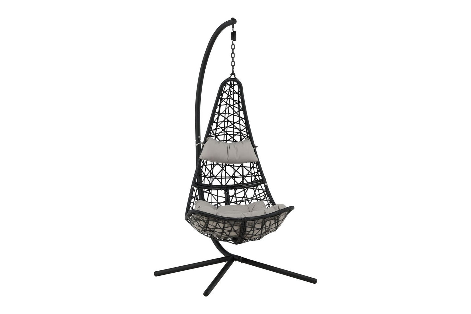 Edinburgh hangende tuinstoel, zwartgrijs. 132 x 130 x 205 cm