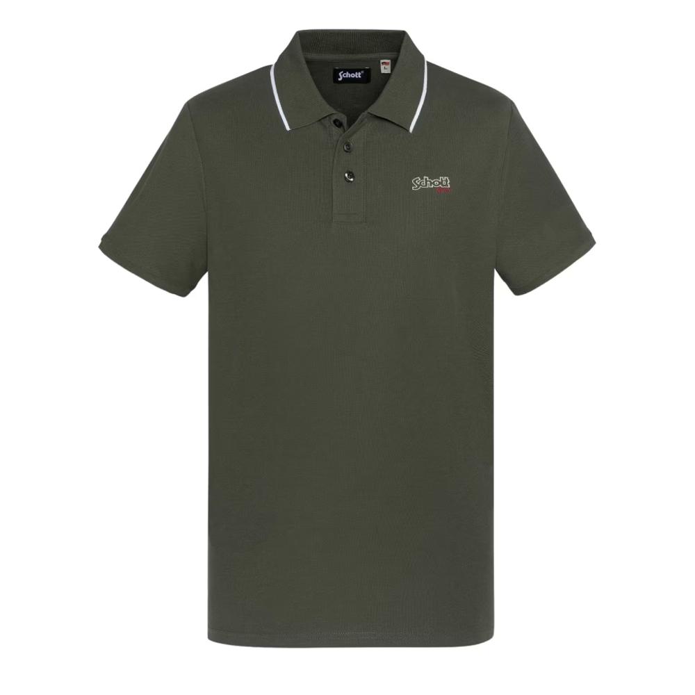 Schott Polo Kaki Homme Schott PAUL