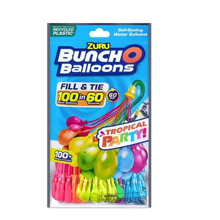 Zuru Bunch O Ballons Wasserbomben Tropical Party, farblich sortiert