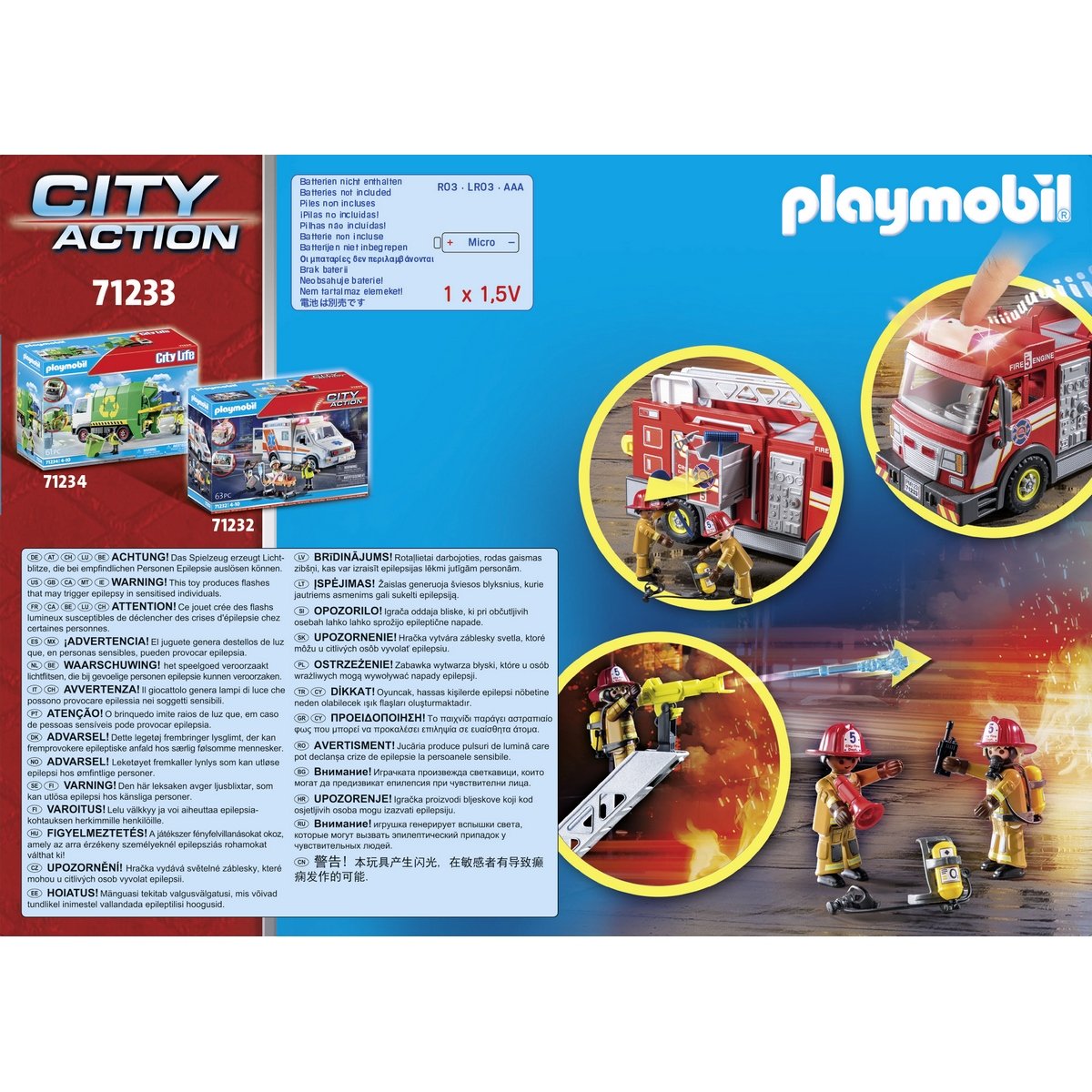 Camion de pompier avec grande échelle - Playmobil City Action 71233