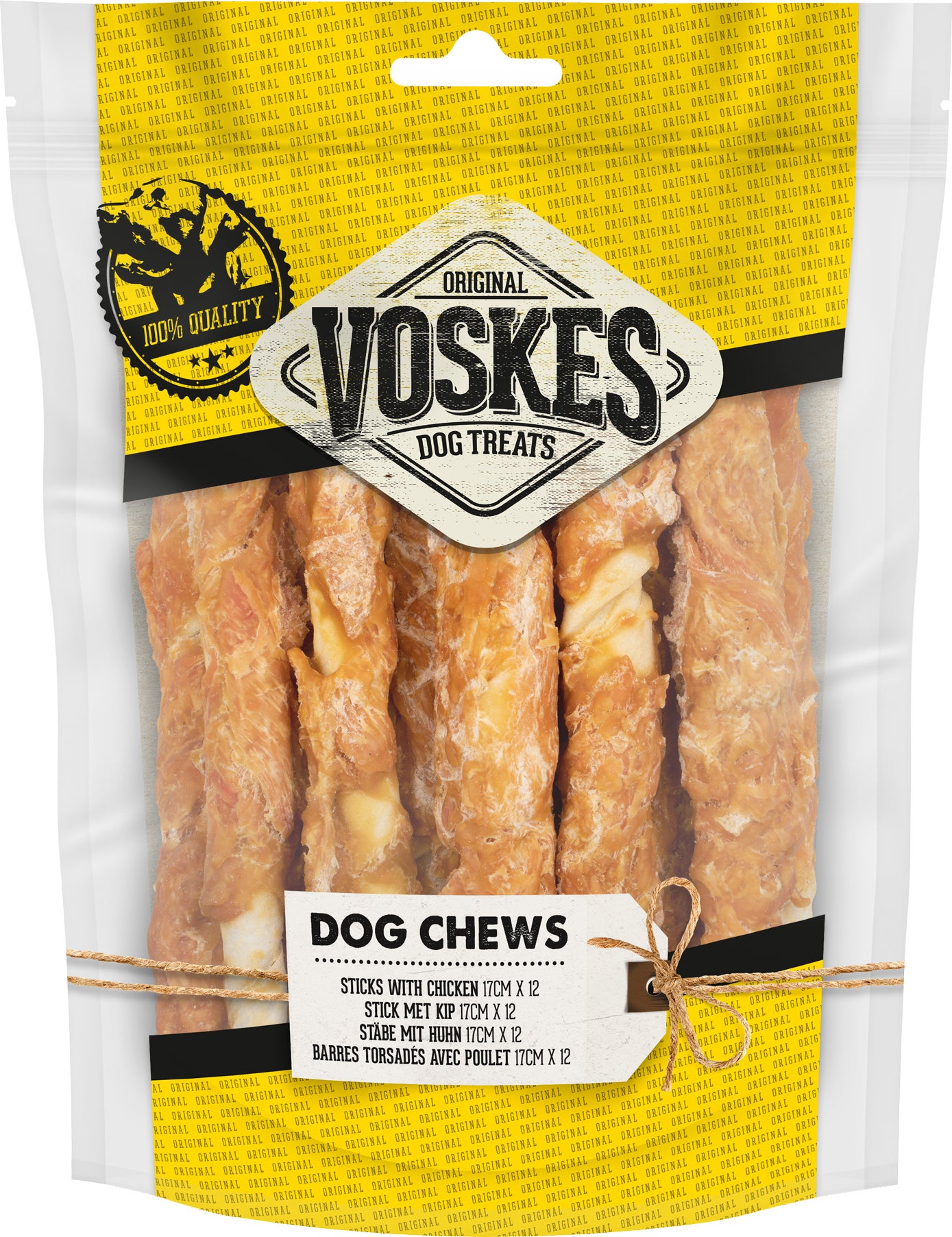 Voskes kauwstaaf kip 12 stuks