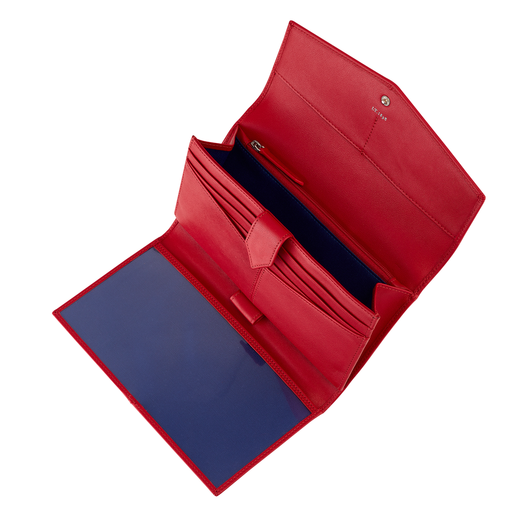 CHARLOTTE - Portefeuilles en cuir lisse | Rouge