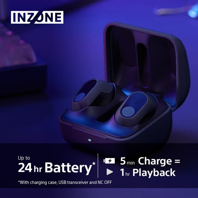 Sony Inzone Buds gaming in-ear høretelefoner (sort)
