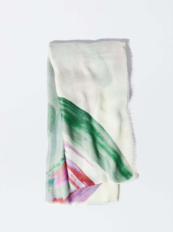 Lenço estampado - Rosa