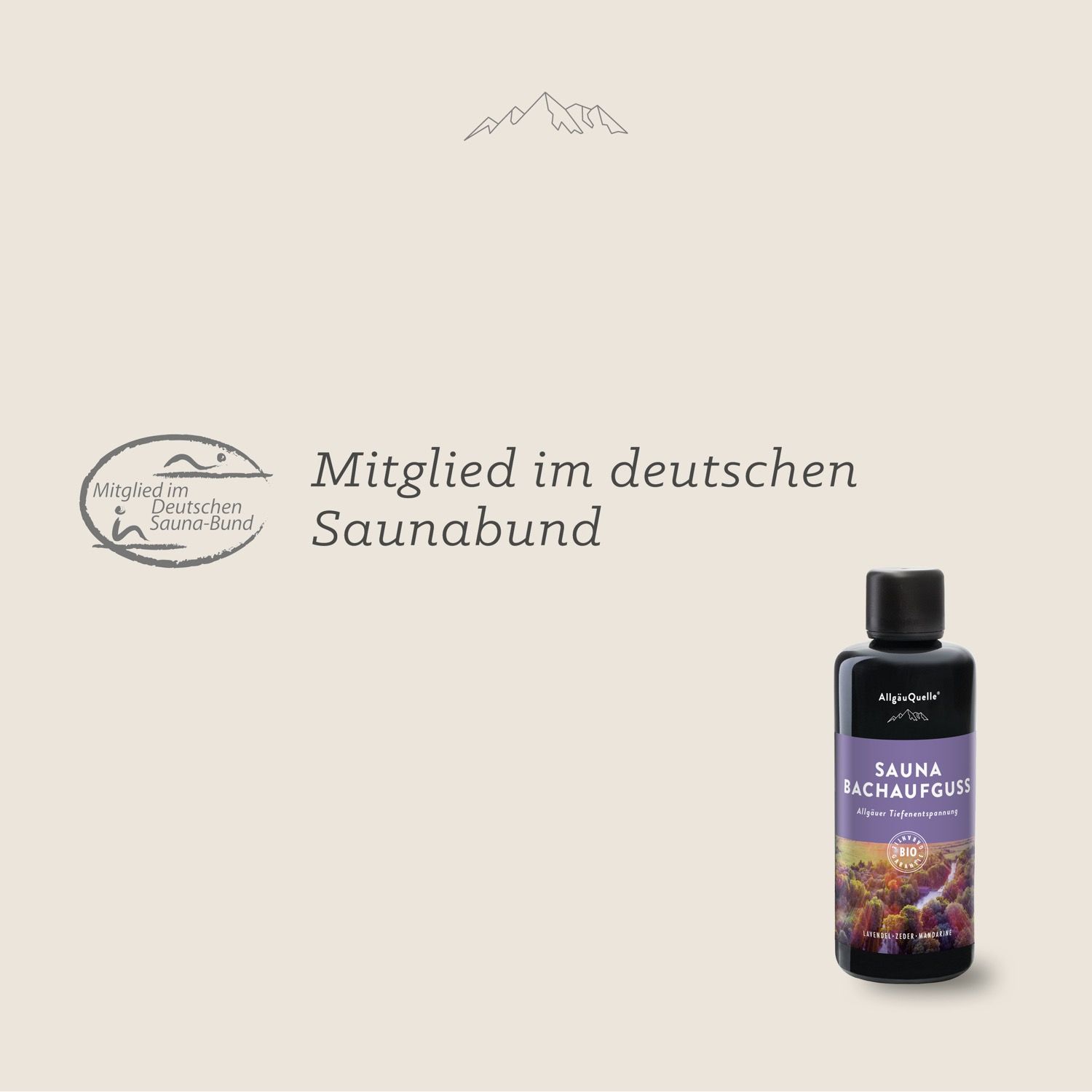 AllgäuQuelle Sauna Bachaufguss: Bio Aufgussmittel Entspannung, Saunaduft Lavendel, Zeder, Mandarine
