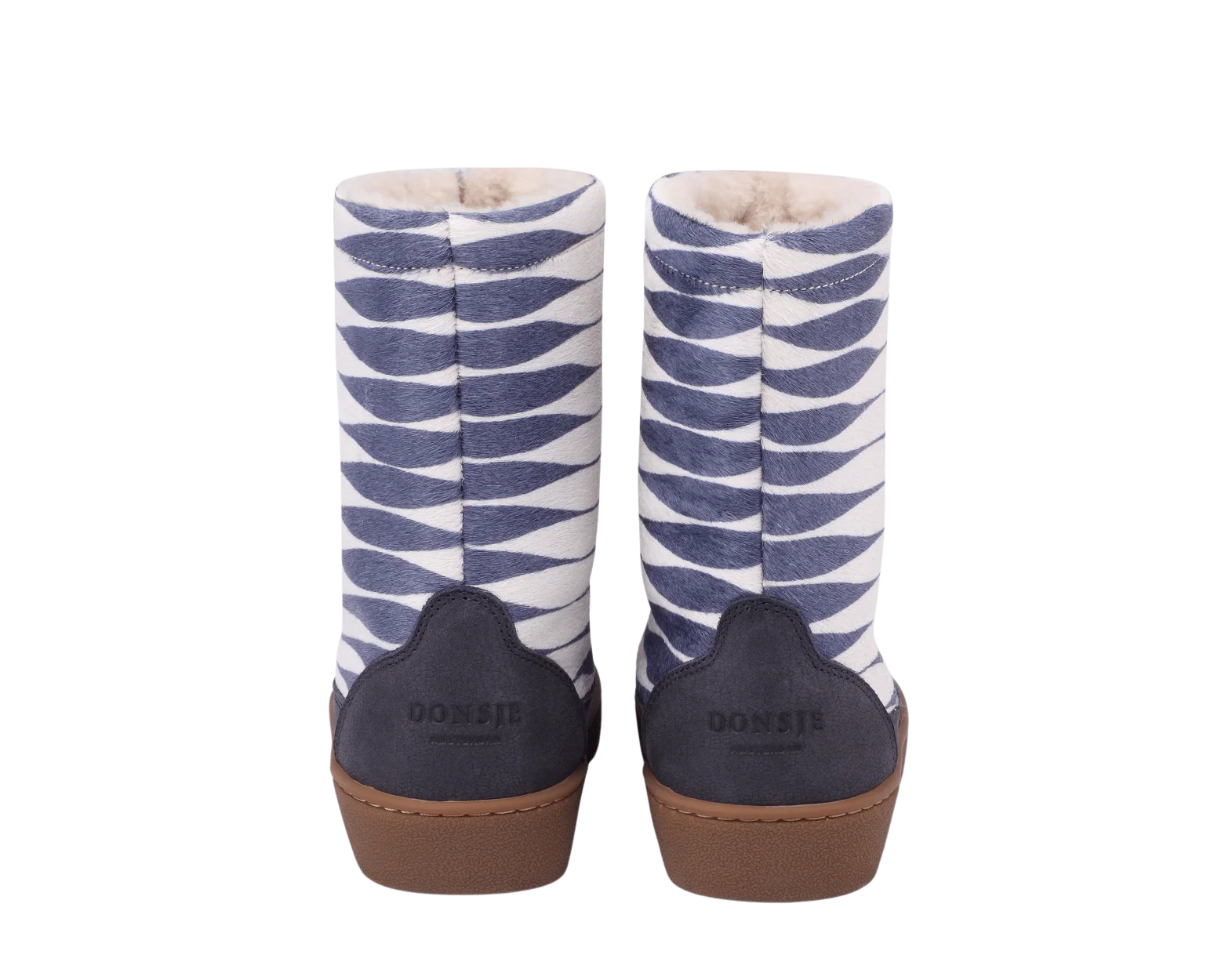 Ofili Boots | Blue Striped Cow Hair