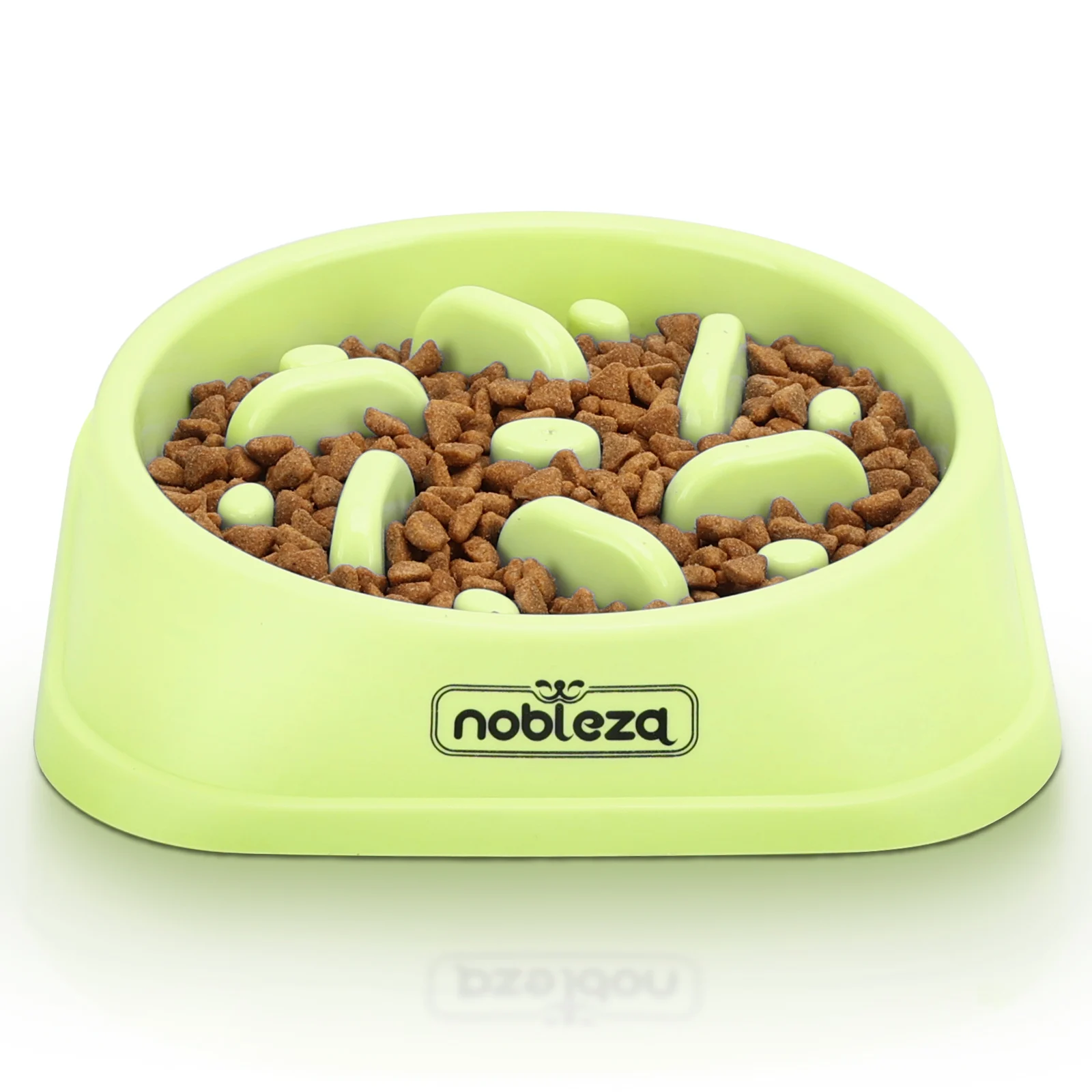 Comedouro Nobleza Anti-Engasgo, Tigela Antiderrapante para Cães, Durável e Atóxico, Previne Engasgos, para Cães de Porte Médio e Grande, Verde