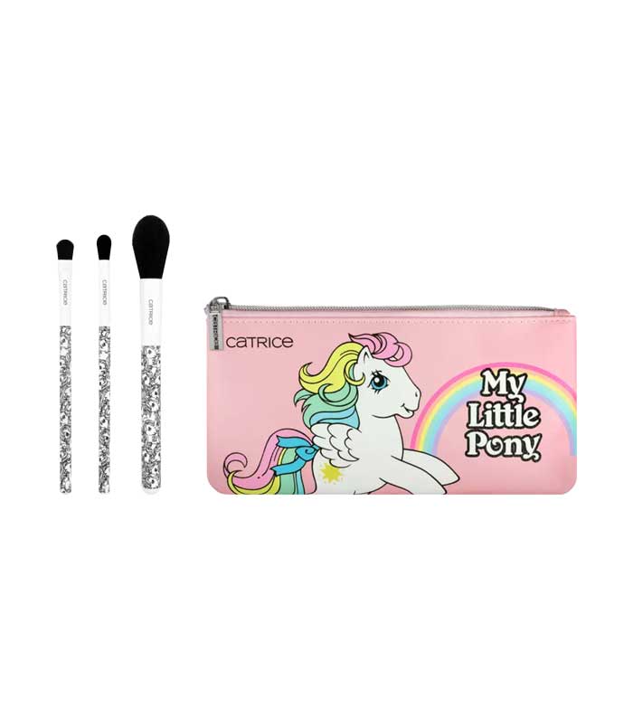 Catrice - *My Little Pony* - Conjunto de pincéis de rosto e bolsa de cosméticos