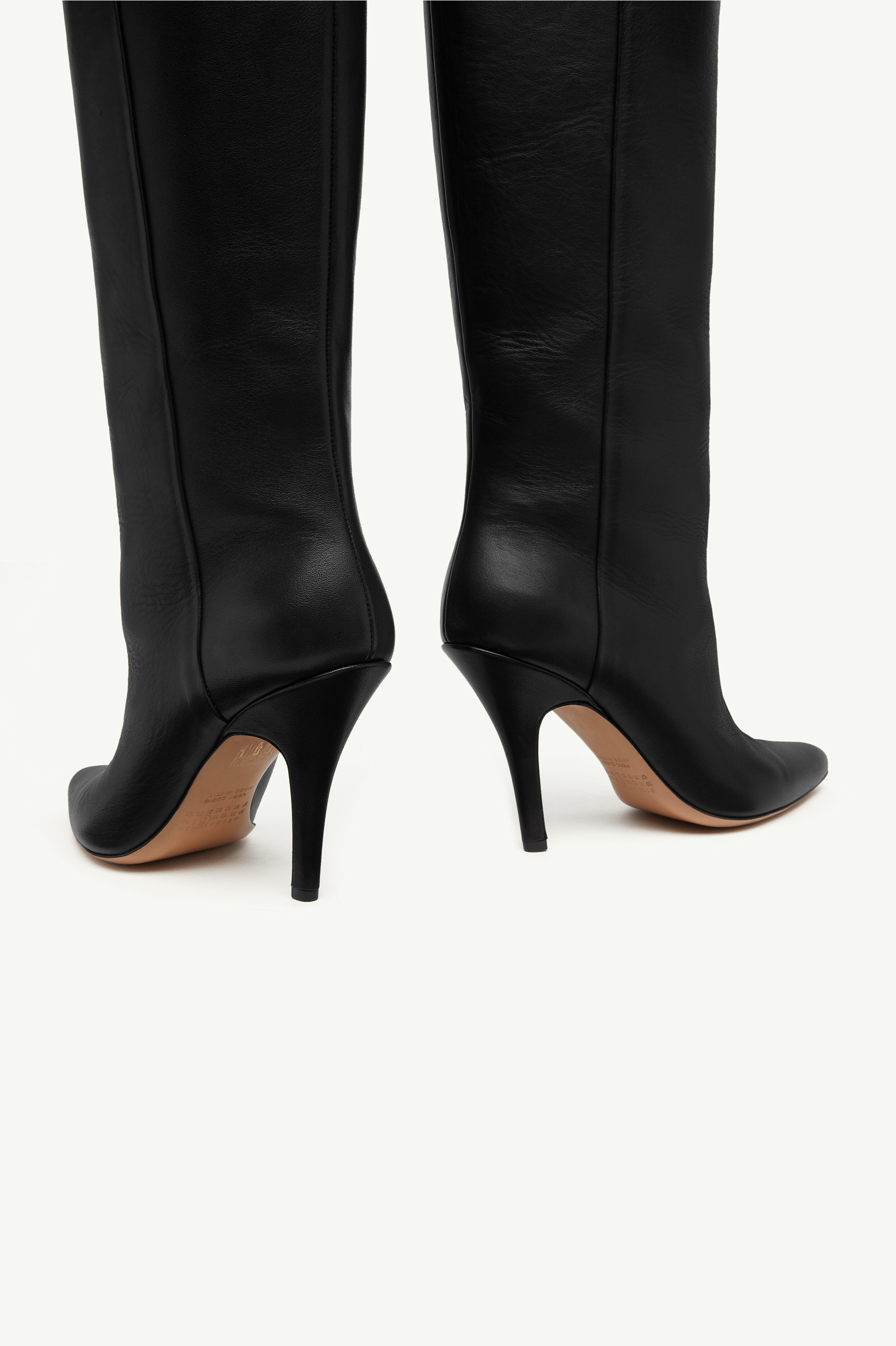 Bottes hauteur genoux Architype en cuir pour femme | MM6