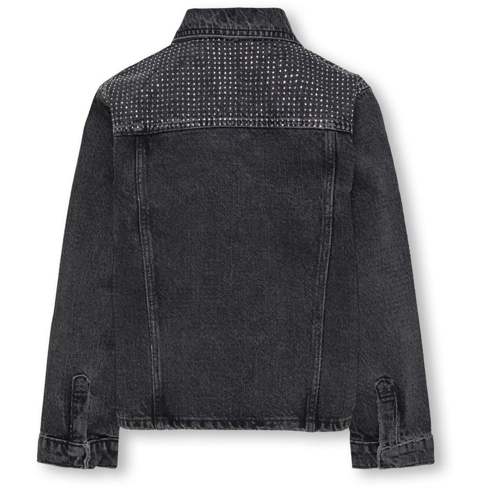 Køb kids ONLY Grey Denim Hudson Deco Denim Jakke Red Cro