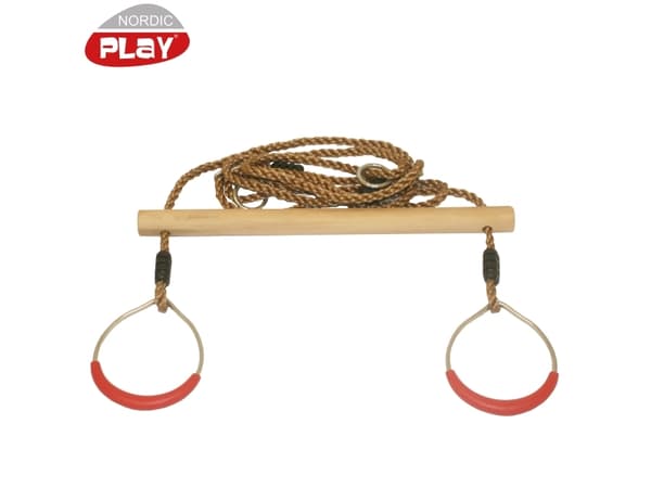 NORDIC PLAY Trapez gynge i træ med ringe (805-478)