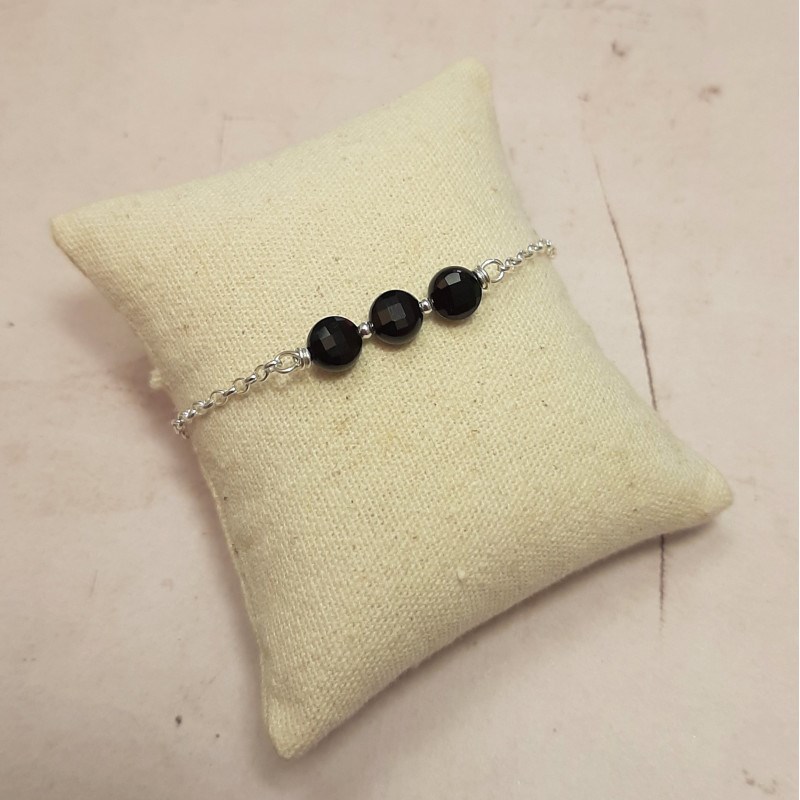 Bracelet Maya Onyx Argent 925