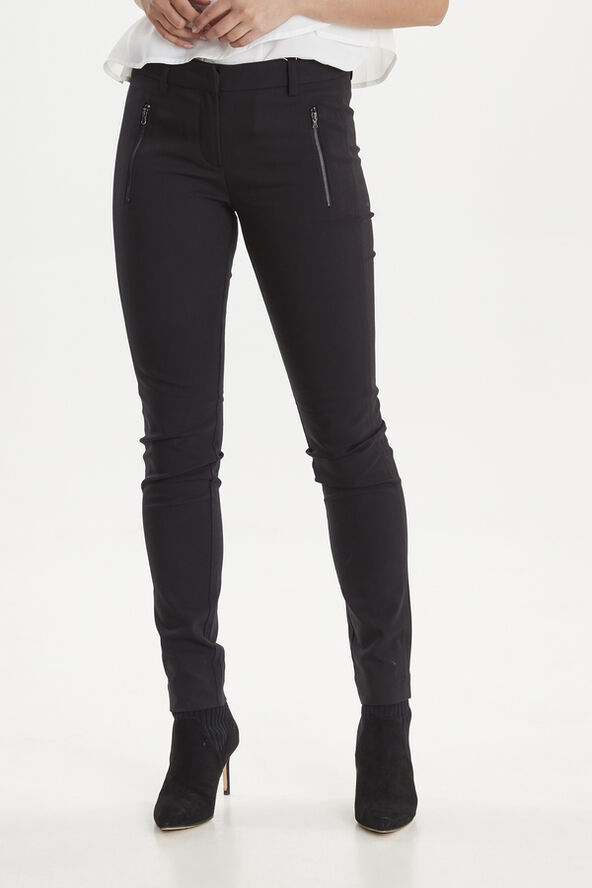 Fransa Zapant 1 pants solid Black