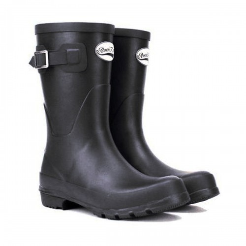 Botas de chuva curtas femininas, pretas