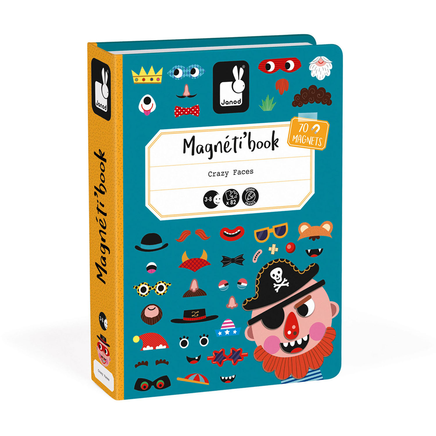 Janod Magnetibook - Gekke Gezichten Jongens