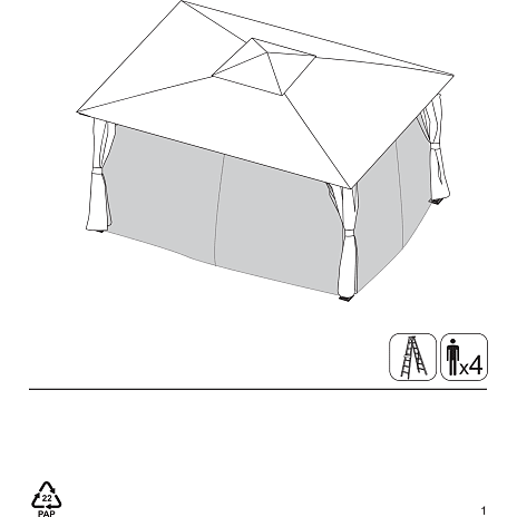 Linea pavillon deluxe 4x3 meter