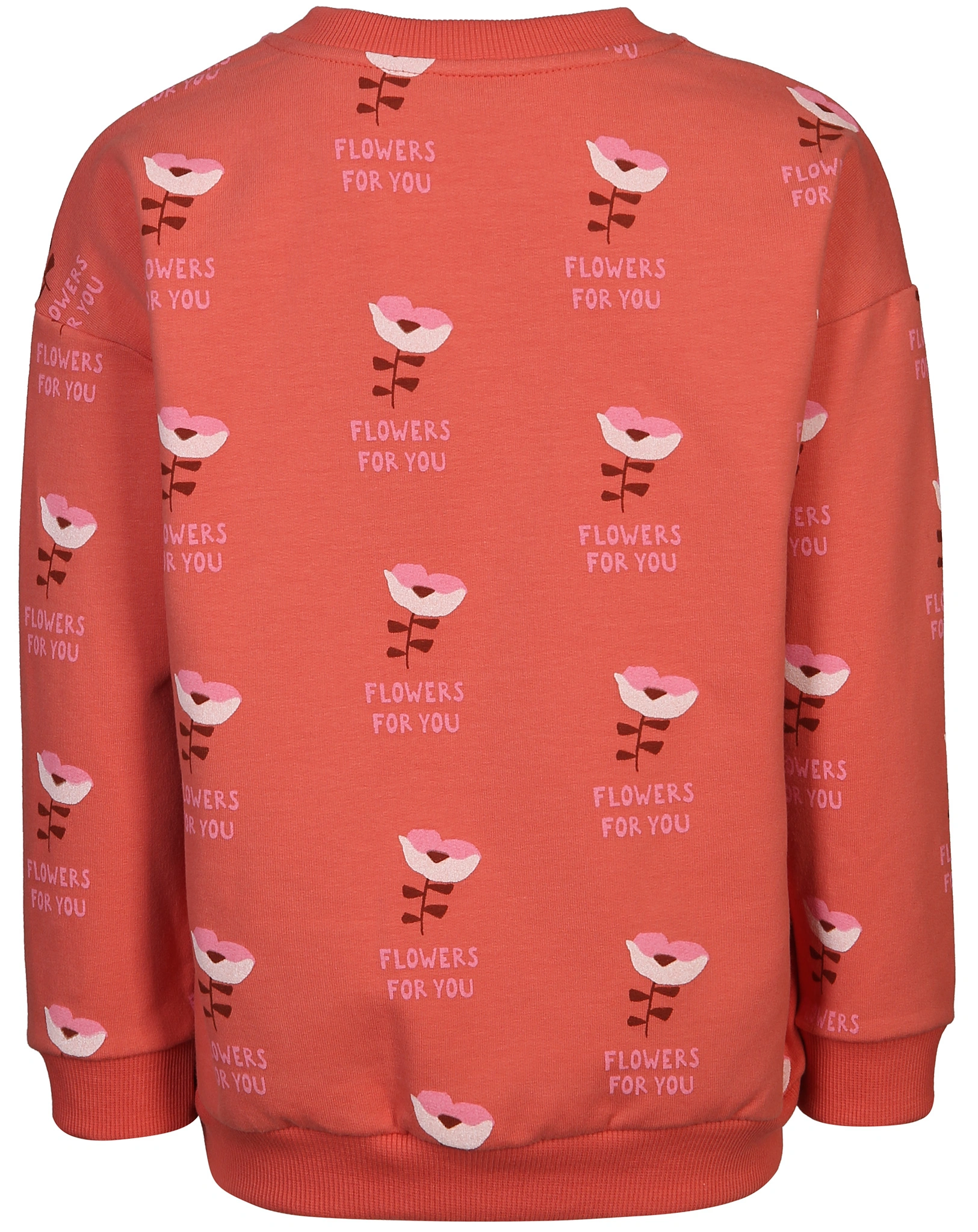 Sweatshirt FLOWERS AOP in orange