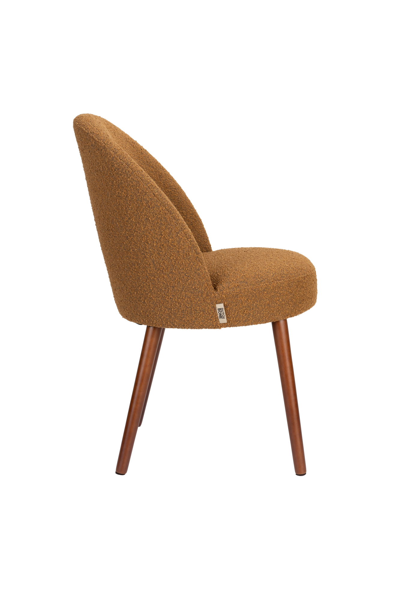 Eetkamerstoel Barbara Boucle Ochre - set van 2