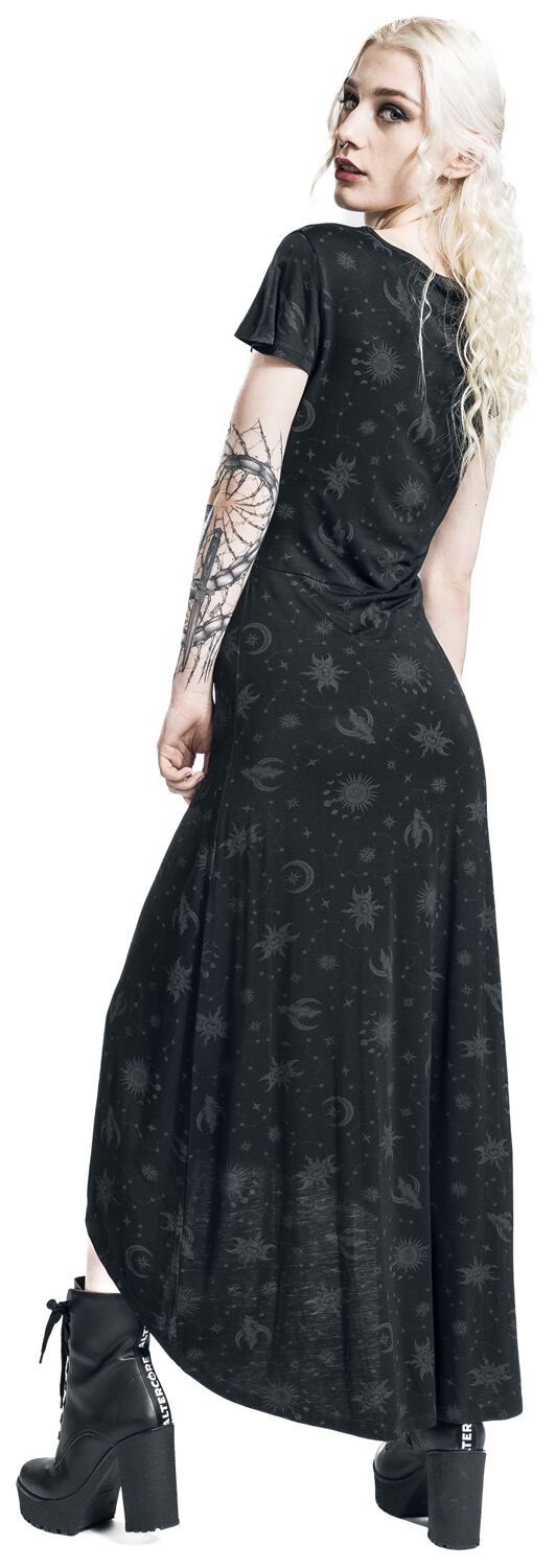 Robe Imprimé Intégral Lune & Étoiles | Gothicana by EMP Robe longue