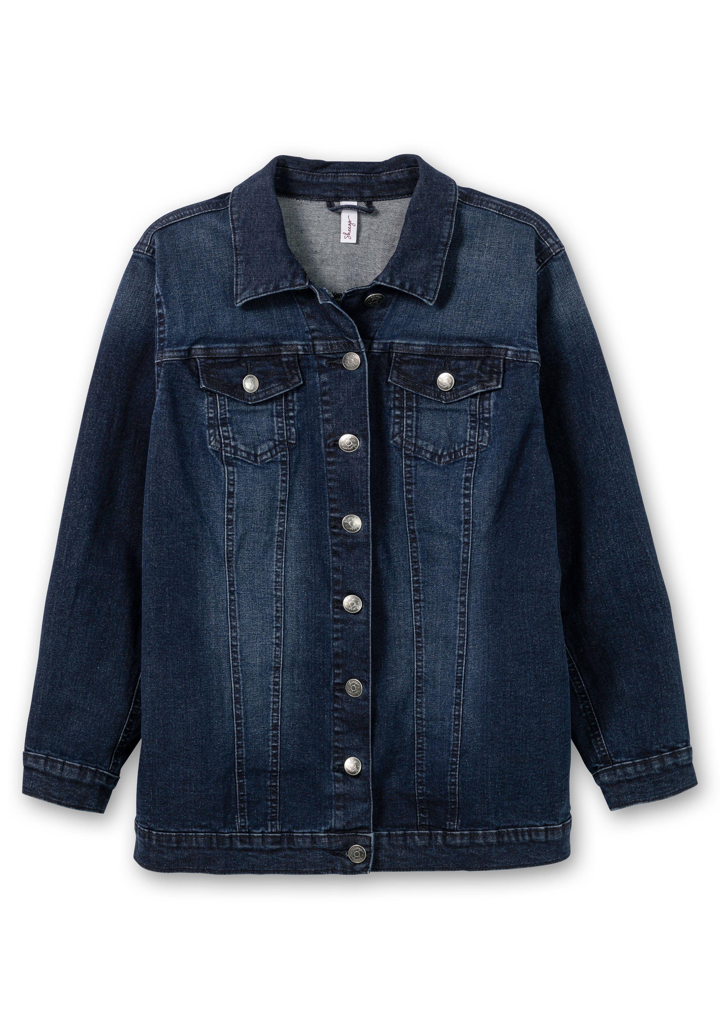 Jeansjacke in taillierter Form, mit Brusttaschen