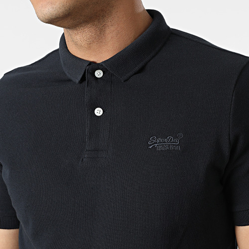 Polo Manches Courtes Classic Piqué Bleu Marine