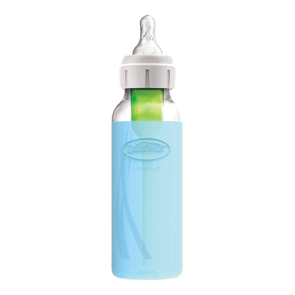 Dr. Brown's Beschermhoes 250 ml blauw smalle halsfles