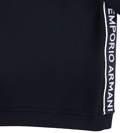 Emporio Armani Bluse - Navy m. Logo-Streifen