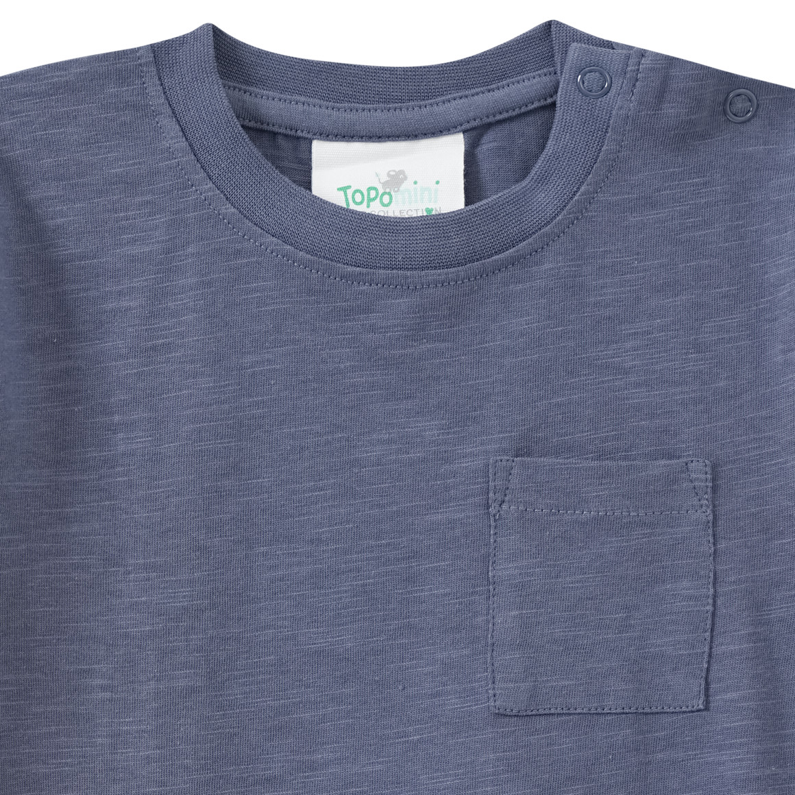 Topomini Pure Collection Baby T-Shirt im Basic-Look blau