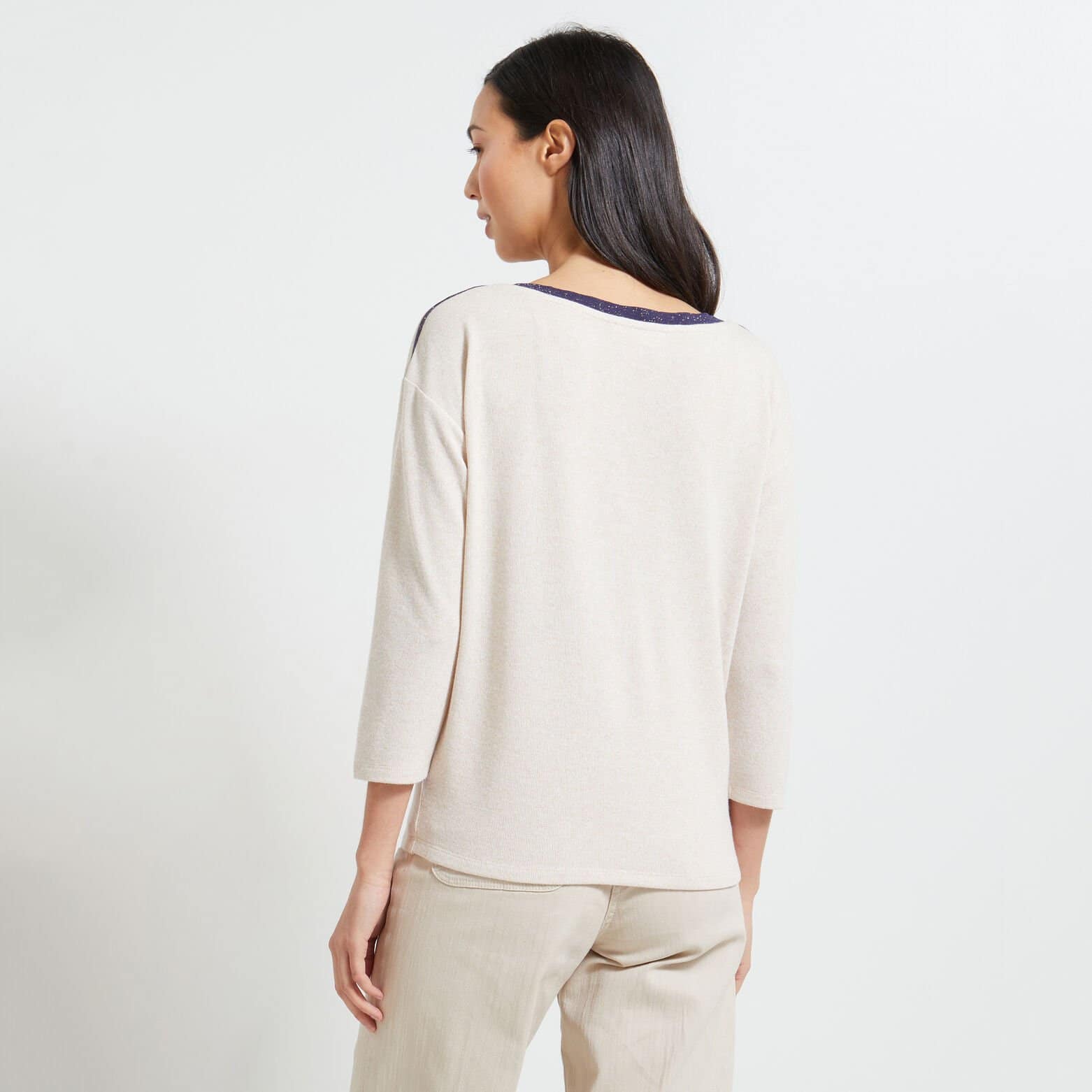 T-Shirt doudou col bateau femme