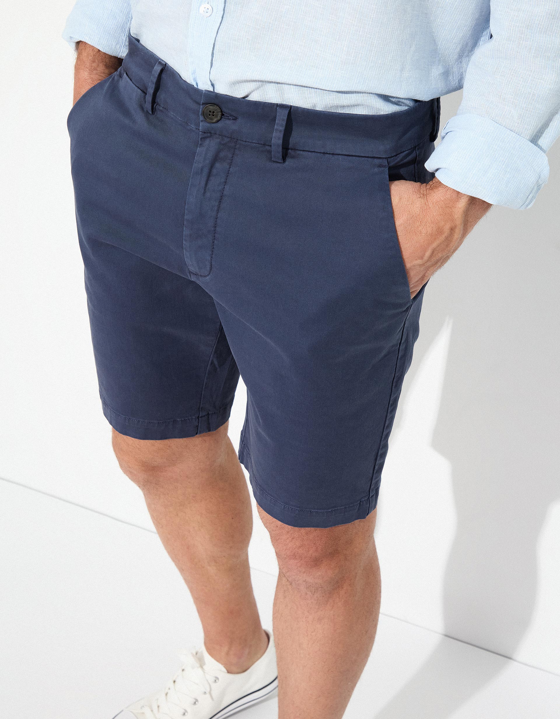 Calções 'Slim fit', Homem, Azul Escuro