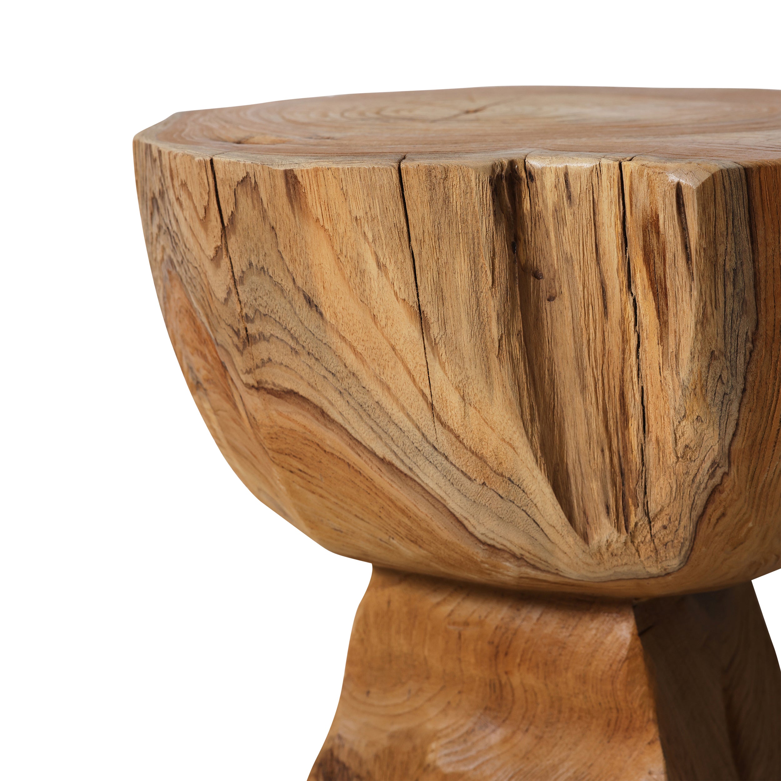 HKliving Arched Wooden Kruk - Teak