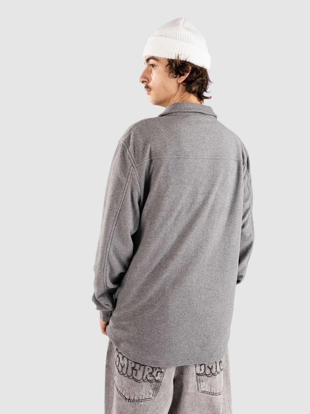 Passenger Maple Polar Fleece Shirt grey marl