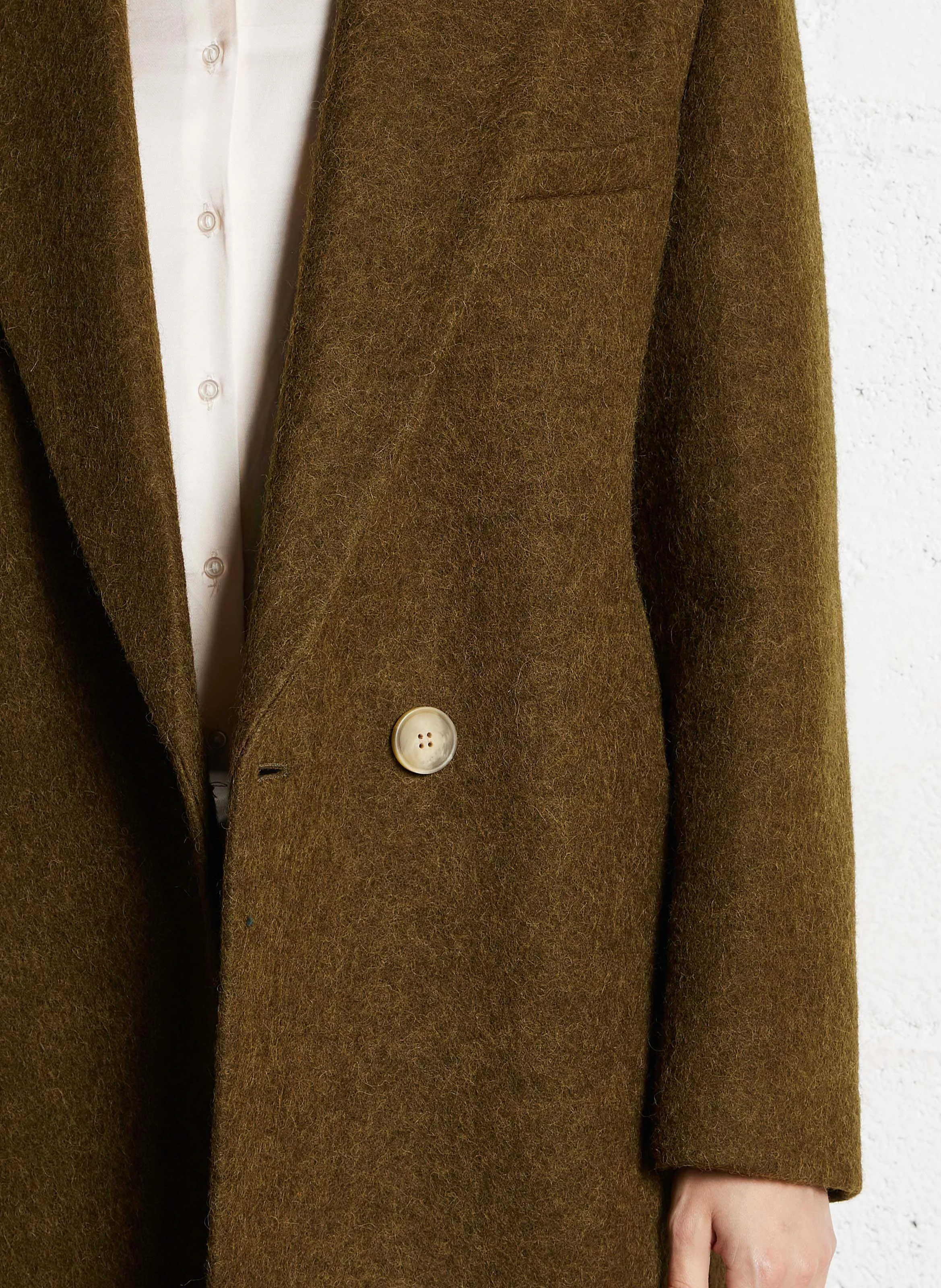 KOALA - Manteau long en laine mélangée| Kaki