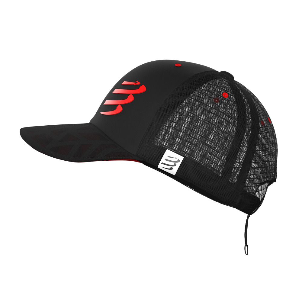 Compressport RACING TRUCKER - Casquette black/red