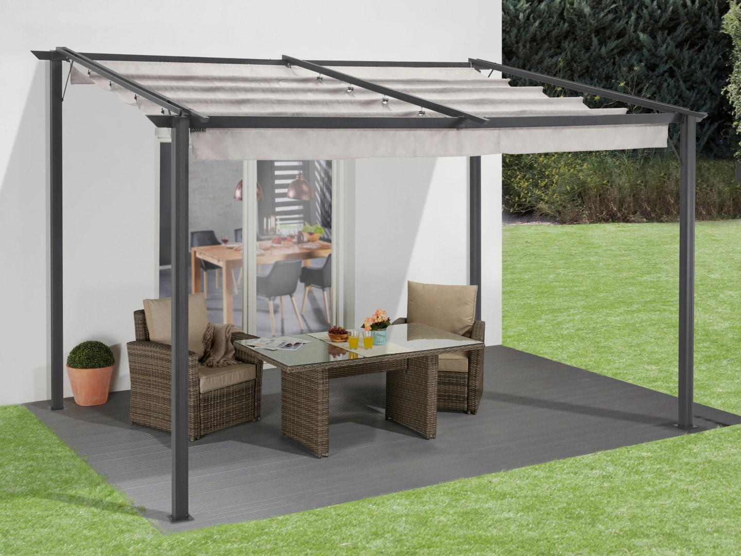 KONIFERA Pavillon-Ersatzdach »Pavillon  »Vivara«« BxT: 300x400 cm