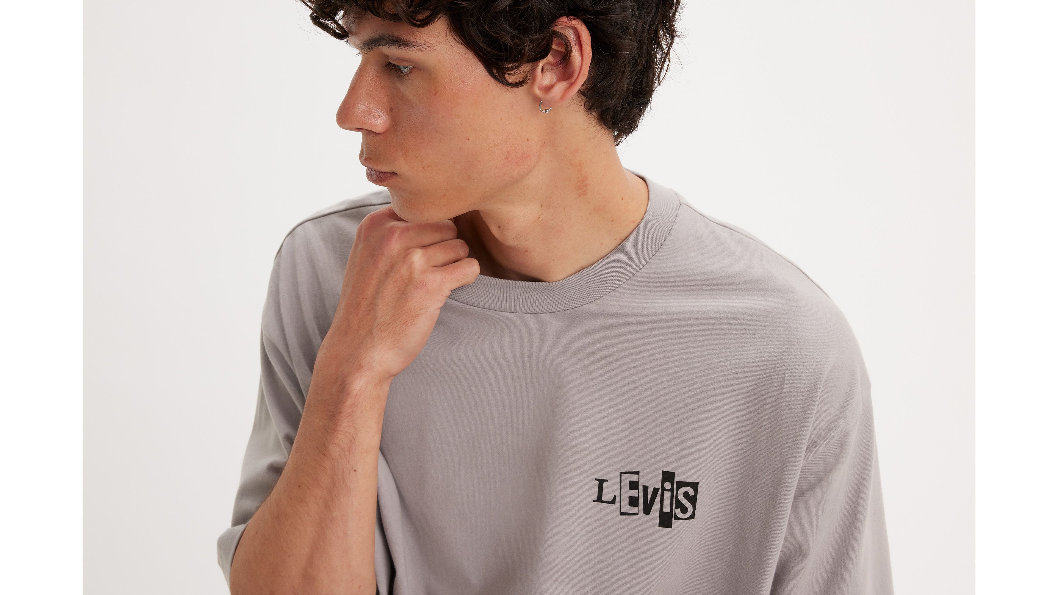 Levi's® Skateboarding t-shirt graphique Boxy - Silver Fox - Gris