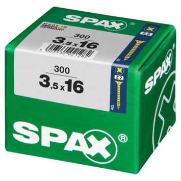 Spax schroef pozi yellox 3,5x16 mm 300 stuks